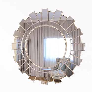 Garda Brass Wall Mirror 3D model image 1 