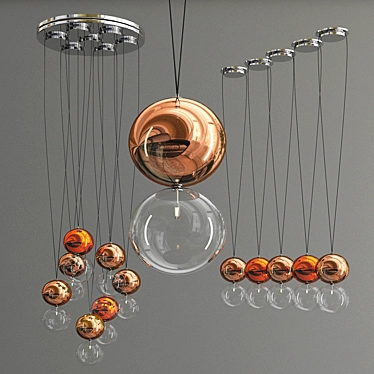 Elegant Apollo Ceiling Light 3D model image 1 