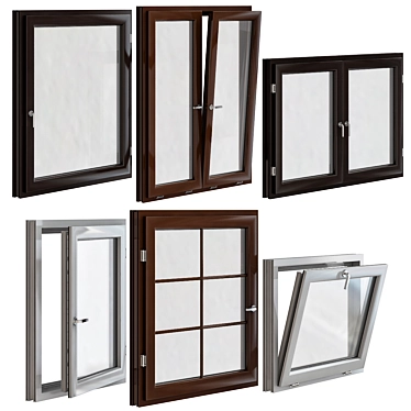 Elegant Window Series | Set of 4 3D model image 1 