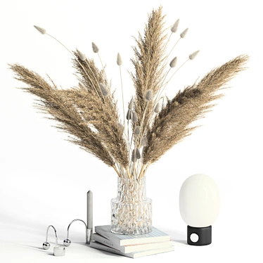 Natural Pampas Grass Bouquet 3D model image 1 