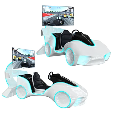 Immersive VR Car Racing Experience 3D model image 1 