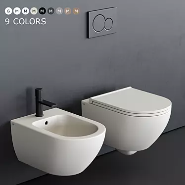 Cielo Enjoy Wall-Hung WC: Stylish & Functional 3D model image 1 