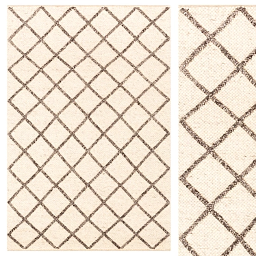 Nordic Charm: Gionata Handmade Wool Rug 3D model image 1 