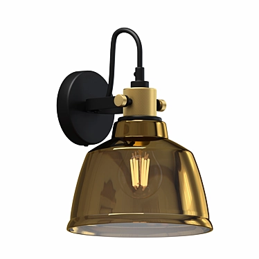 Amalfi Metal and Glass Pendant Light 3D model image 1 