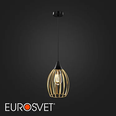 Liza Gold Pendant: Contemporary Loft Lighting 3D model image 1 