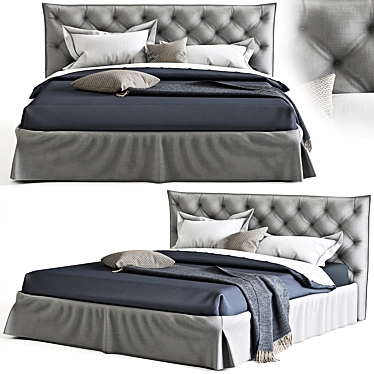 Fanker 160x200 cm Bed Set 3D model image 1 