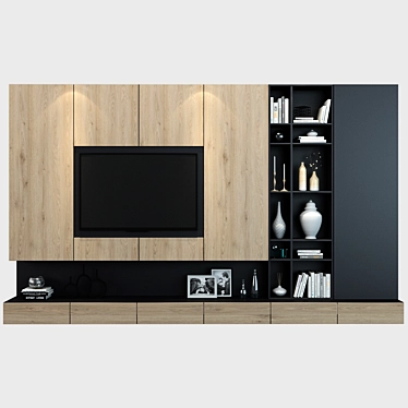 Versatile TV Shelf: Organize and Display 3D model image 1 