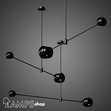 Elegant Acaba Chandelier Illuminate Your Space 3D model image 1 