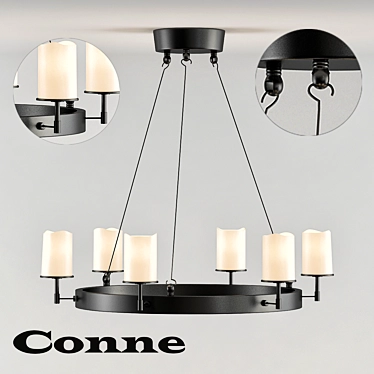 Conne_6 Chandelier: Stylish Modern Lighting 3D model image 1 