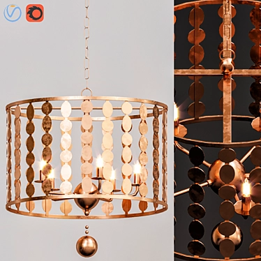 Elegant Layla Light Chandelier 3D model image 1 