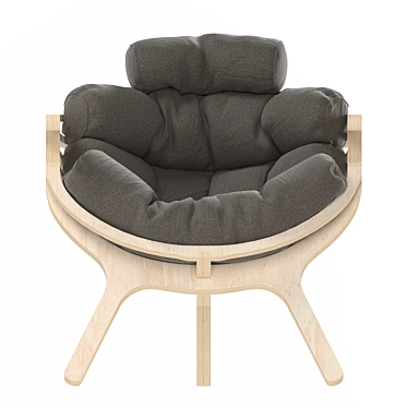 Modern Shell Lounge Chair 3D model image 1 