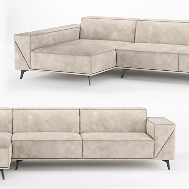 Modern Comfort: Gamma Design's Edwin Sofa 3D model image 1 