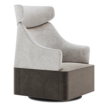 Plex Lounge Armchair: A Modern Icon 3D model image 1 