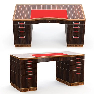 Elegant Riviera Rouge Desk 3D model image 1 