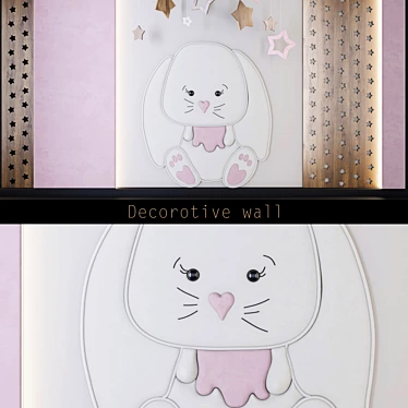 Bunny Wall Panels for Kids 3D model image 1 