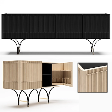 Modern Baxter Guell Sideboard with Unique Design 3D model image 1 