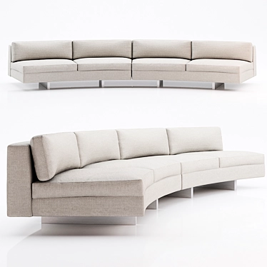 Modular Linen Off the Wall Sofa 3D model image 1 