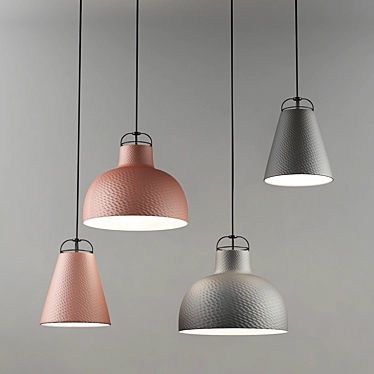 Sculptural Pendant Lamps by Michael Wolke 3D model image 1 