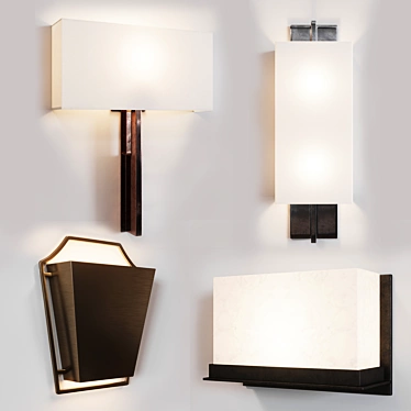 Modern Silhouette Seva Sconce 3D model image 1 