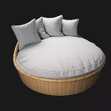 Sunset West Leucadia Wicker Daybed - Stylish Outdoor Lounging 3D model image 1 