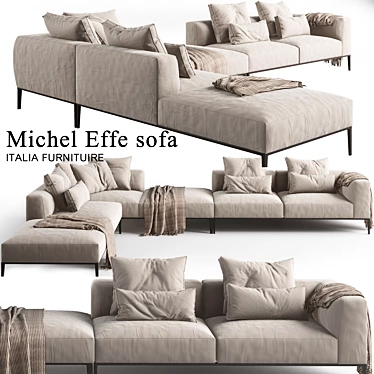 Premium Michel Effe Corner Sofa 3D model image 1 