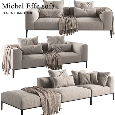 Michel Effe Sofa: Modern Comfort 3D model image 1 