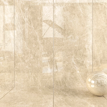 Marble Marvel: Elegant Sable Wall Tiles 3D model image 1 