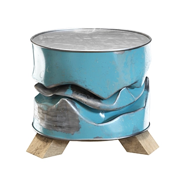 Rustic Barrel Furniture 3D model image 1 
