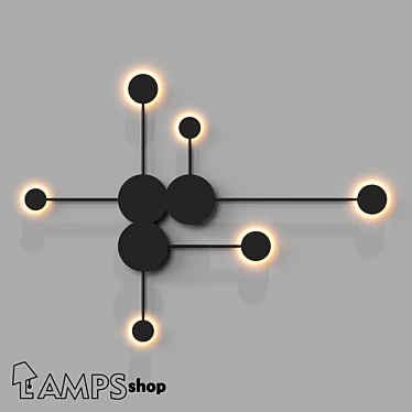 Modern Geometric Wall Lamp 3D model image 1 
