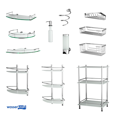 Versatile Bathroom Accessories Suite 3D model image 1 