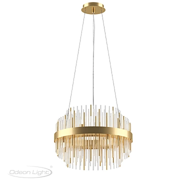 Odeon Light IDA 4639/8: Elegant Gold Chandelier 3D model image 1 