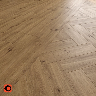 Forestina Dark Beige Wood Tile 3D model image 1 