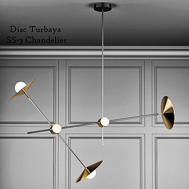 Modern Disc Turbaya Chandelier 3D model image 1 