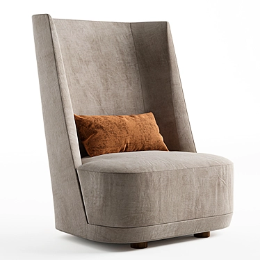 Vibrant Alberta Accent Chair: Modern Design, Compact Size 3D model image 1 