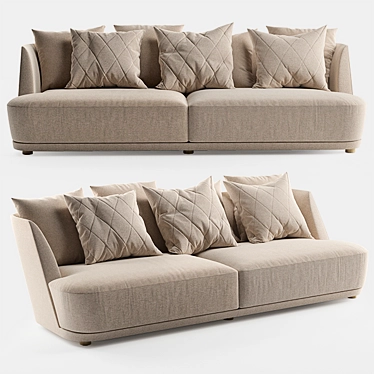 Alberta Audrey Sofa: Elegant Design, Superior Comfort 3D model image 1 