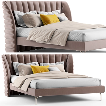 Turkish Lotus Bed: Unsurpassed Elegance 3D model image 1 