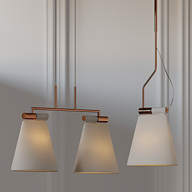 Modern B.LUX Cone Pendant Light 3D model image 1 