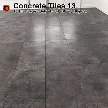 High-Quality Concrete Tiles: Ready-to-Use with Corona Renderer 3D model image 1 