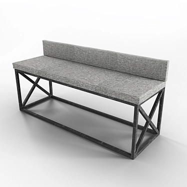 Logan Soft Bench (1400mm): Comfort and Style 3D model image 1 