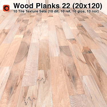 Premium Plank Wood Floor - Corona Renderer 3D model image 1 