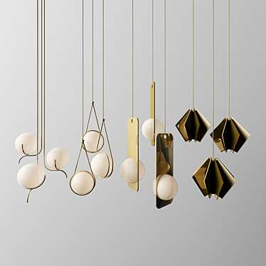 Aurelia 15-Light Pendant Cluster 3D model image 1 