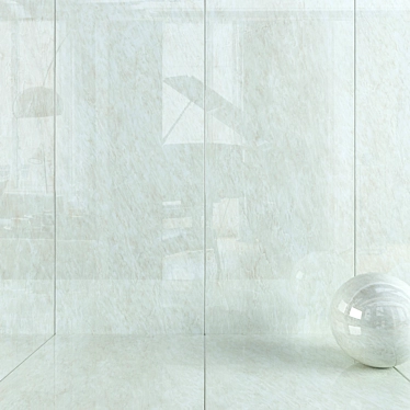 Imperial White Wall Tiles: 4K UHD Multi-Texture 3D model image 1 