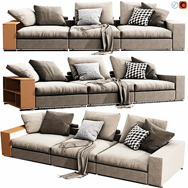 Flexform Groundpiece Sofa: Modern Design 3D model image 1 