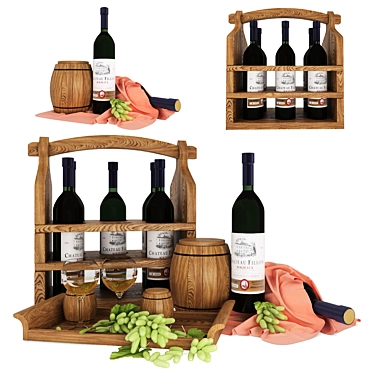 Title: Grapevine Wine Set 3D model image 1 