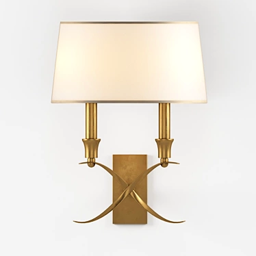 Modern Brass Table Lamp 3D model image 1 