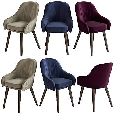Luxury Chic Velvet Chair 3D model image 1 