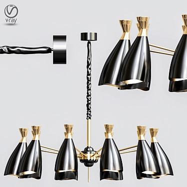 Elegant Duke Chandelier 3D model image 1 