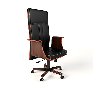 Modern Office Arm Chair with Textured Finish 3D model image 1 