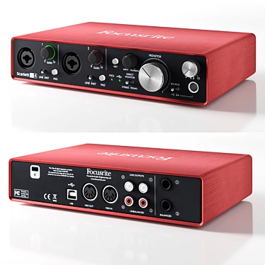 Focusrite Scarlett 2i4: Seamless Audio Interface 3D model image 1 