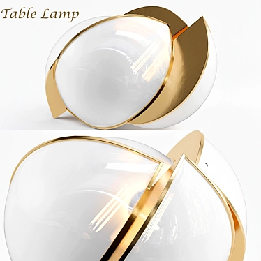 Sleek Acrylic Table Lamp 3D model image 1 